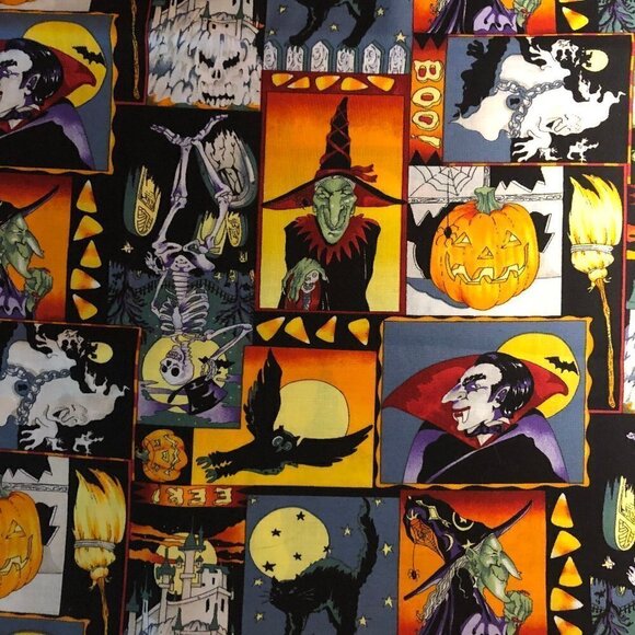 Halloween Quilt Fabric - Alexander Henry OOP - Picture 1 of 6